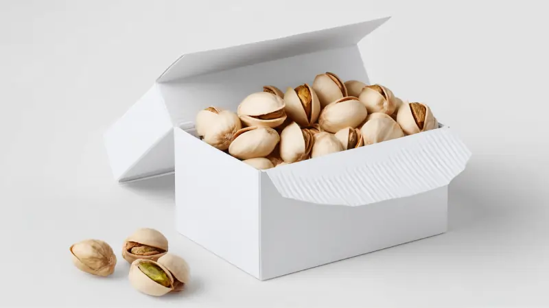 پسته کلهقوچی رفسنجان در کارتن مقوایی صادراتی