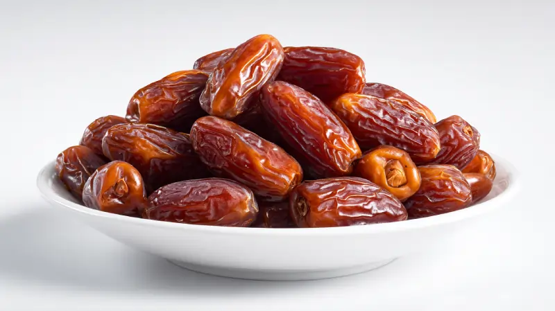 تصویر خرمای شاهانی در ظرف.