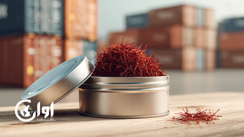 زعفران سرگل بیرجند در بسته‌بندی قوطی و کنسرو صادراتی با تمرکز بر حفظ کیفیت و حمل بین‌المللی