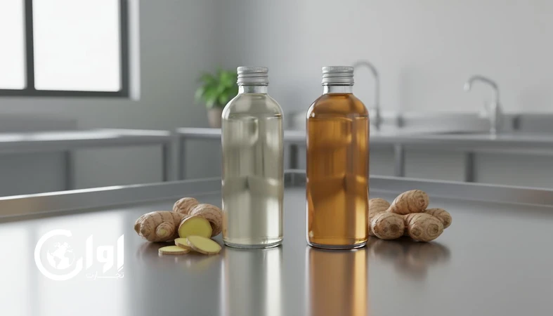 عرق زنجبیل بسته بندی بطری و شیشه