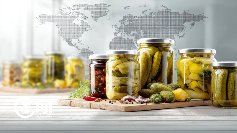 Premium Iranian pickles in export-ready glass jars as a fine food category for international markets