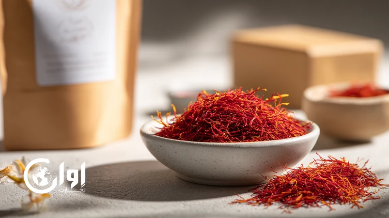 زعفران سرگل تربت حیدریه در پاکت وکیوم صادراتی، مناسب خرید عمده و صادرات زعفران