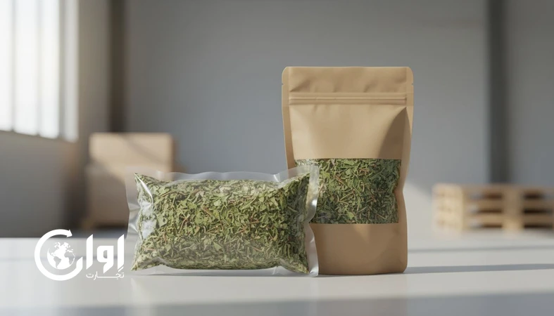 سبزی خشک دلمه بسته بندی پاکت و وکیوم برای صادرات و خرید عمده B2B