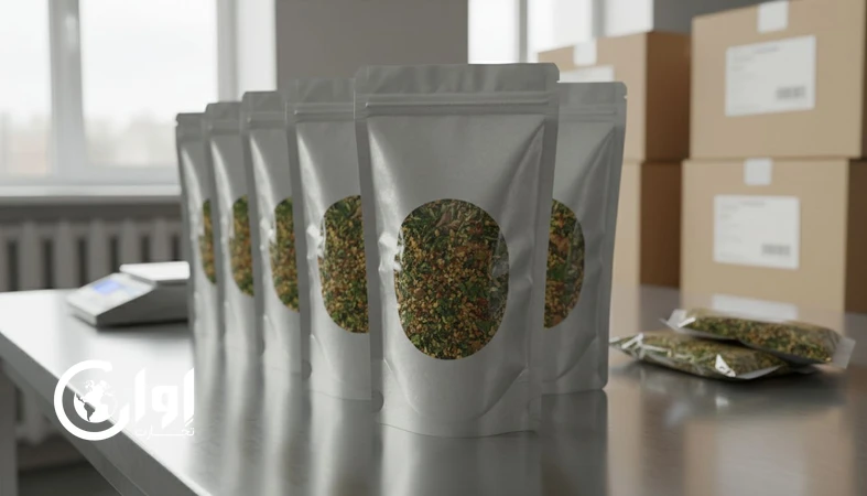 سبزی خشک ماهی بستهبندی پاکت و وکیوم