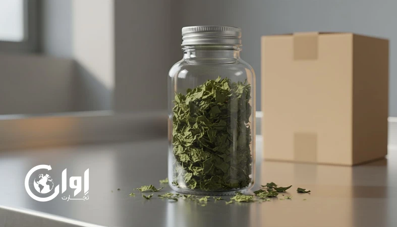 خرفه خشک بستهبندی شیشه بطری