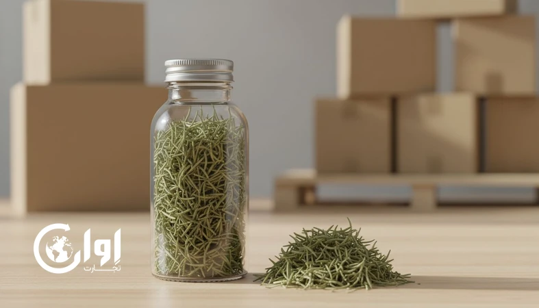 رزماری خشک بستهبندی شیشه بطری