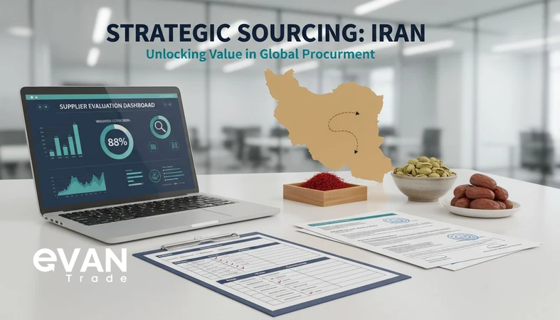 Supplier scorecard framework for Iran sourcing with quality documents, compliance checklist, and weighted supplier evaluation dashboard